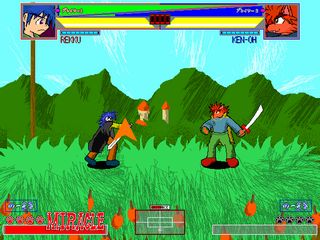 魔法青年レック(少数派の非獣耳)対熱血狼ケンオウ。